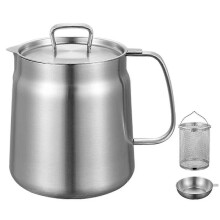 Stainless Steel Fry Kitchen Pot 2L Kitchen Fryer Pan Large Capacity Multifunctional Oil Filter Tank