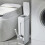 Bathroom Crevice Trash Can Space Saving Compressed Trash Can with Toilet Brush Narrow Trash Can Garbage Container 2