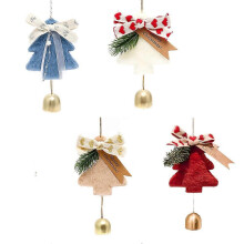 Christmas Tree Bell Pendant Hanging Bells to Decorate Doorbells in New Year. Christmas Car Hangs Wi