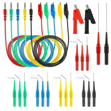 24Pcs Banana Plug to Copper Alligator Clips Test Leads Kit