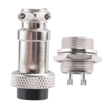 GX16 Aviation Connector 2-Pin 400V Screw Type Male and Female Butt Cable Connector Aviation Plug Socket Connector