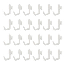 24Pcs Pegboard Hooks J Shape Pegboard Hook Peg Board Tool Organizer Accessories, White