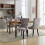 (Grey, Velvet) 4-Pack Velvet Dining Chairs, Grey, Button-Tufted 3
