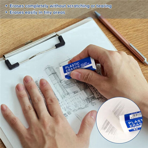 36 Pack Pencil Erasers, White Erasers for School, Art Erasers for Kids Drawing Bulk 2