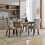 (Grey, Velvet) 4-Pack Velvet Dining Chairs, Grey, Button-Tufted 5