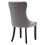 (Grey, Velvet) 4-Pack Velvet Dining Chairs, Grey, Button-Tufted 11