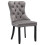 (Grey, Velvet) 4-Pack Velvet Dining Chairs, Grey, Button-Tufted 9