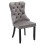 (Grey, Velvet) 4-Pack Velvet Dining Chairs, Grey, Button-Tufted 14
