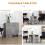 Folding Drop-Leaf Dining Table, Cement Grey 4