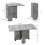 Folding Drop-Leaf Dining Table, Cement Grey 3