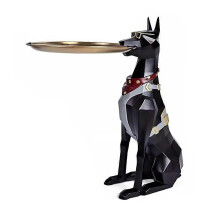 Resin Statue Decor Storage Organizer for Living Room Gift for Dog Lovers Pet Memorial Home Desk Decor