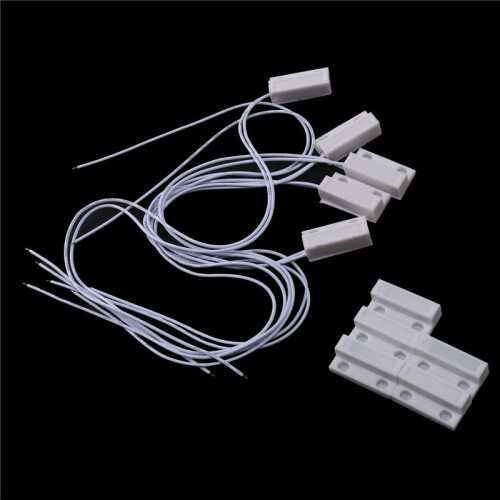 10 Pcs Mc-38 Wired Door Window Sensor Magnetic  for Home Alarm System,When Sensor Together,Normally Closed Nc 2