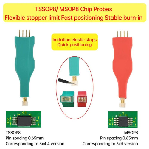 1PCS MSOP8 Chip Programming Burner Cable with PCB Test Fixture and Download 1