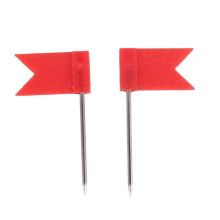 100 Flag Shape Map Pins Sughero Notice Board Drawing Pins Spillo Rosso