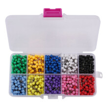 1000 Pezzi Puntine per Mappe Puntine A Pressione Testa in Plastica con Sughero in Acciaio, Forniture Scolastiche per Ufficio Colorate con Puntina da