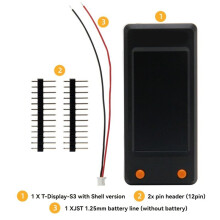 T-Display-S3 Placa de Desarrollo LCD de 1,9 Pulgadas con Estuche para Nerd Miner Bitcoin Solo Lottery Miner BTC Miner Gris Oscuro