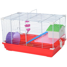 2-Tier Portable Hamster Cage with Wheel & Accessories