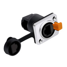 6X RJ45 Vattentät Nätverkskontakt 8P8C Hona Panelmonterade Uttag RJ45 Ethernet-Kontakt (Stil 4)