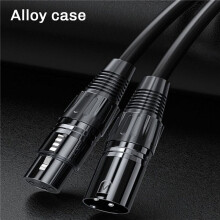 2X XLR-Audiokabel, Karaoke-Mikrofon, Sound Cannon-Kabel, Stecker auf Buchse, XLR-Kabel, XLR-Verlängerungsmikrofonkabel, 1 Meter