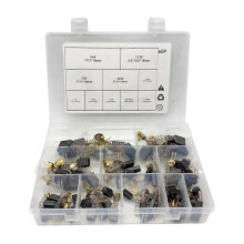 60pcs Electric Motor Carbon Brushes 10 Different Sizes Carbon Brush Motors Replacement Parts for Power Tool