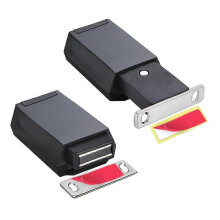 2 Pack Heavy Duty Push & Lock for Hidden Door Touch Latches and Catch Magnet Push Release Drawer Pull Tip, Black