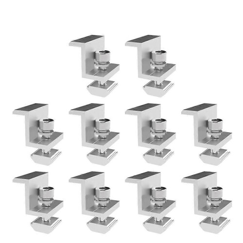 Solar Panel Adjustable Bracket Clamp PV Bracket Mounting Clip Solar End Clamp 35mm for Fixing Solar Panel