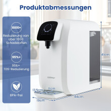 5-traps RO-waterfilter voor op het aanrecht met UV-licht