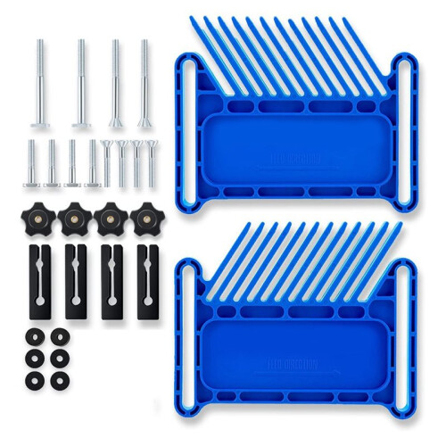 2X Upgraded Featherboard Safety Device Stackable Feather Board Fits Most Standard , T-Slots, T-Rails  Table Saws, 1