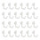 24Pcs Pegboard Hooks J Shape Pegboard Hook Peg Board Tool Organizer Accessories, White 2