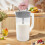 3Pcs Mixing Pitcher for Drinks,Water Pitcher,Easy-Mix Juice Container,Angled Plastic Blades & Adjus 4