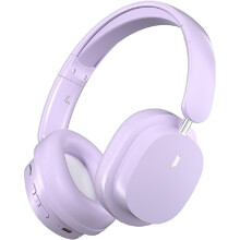 Wireless Over Ear Headphones Foldable Gaming Headset with Spatial Sound TF Card Mode 3.5mm Audio Cable(Purple)