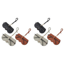 6Pcs Soft Leather Sunglasses Bag,Glasses Pouch Carrying Organizer Eyeglass Case with Wrist Strap Slim Sunglasses Pouch