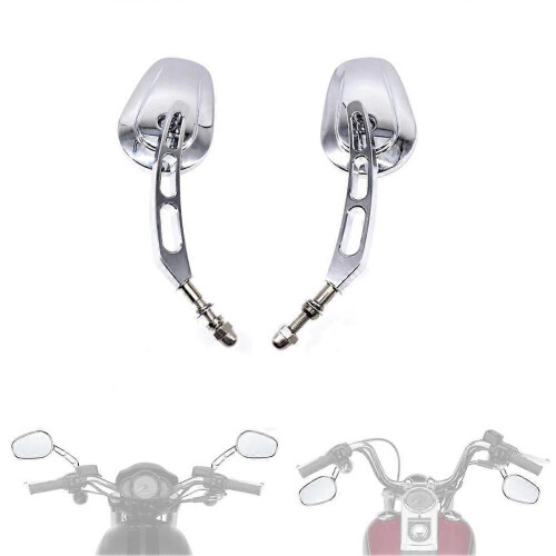 Handlebar Mount Mirrors for Dyna Glide Road Glide 1200 883 Rearview Mirrors, Chrome 2