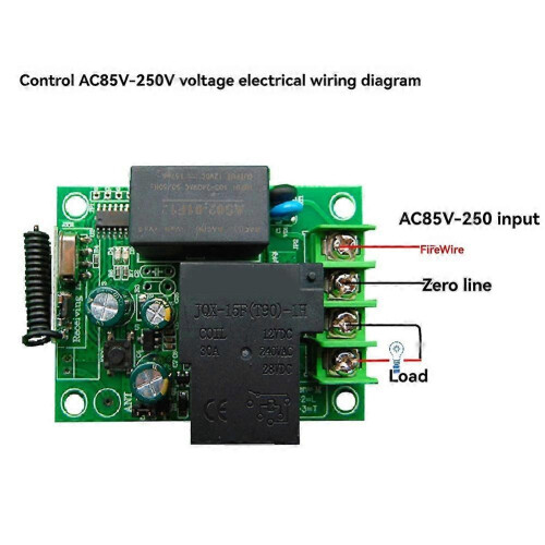 433MHz Universal Wireless Remote Control Switch AC220V Relay Module and 500m Transmitter for Light/ 1