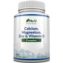 Calcium Magnesium Zinc Vitamin D 365 Tablets | Bone, Muscle & Immune Support UK