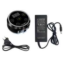 Tattoo Power Supply Upgrade Digital LCD Power with Adaptor for Coil&Rotary Tattoo Gun Machines Dual Input Power EU Plug