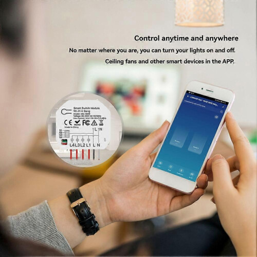 2Pcs 4 Way Smart WiFi Switch Module Tuya Smart Light Control Switch App Remote Control Dimmer Curtain Switch 1