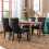 (Black, Velvet) 6-Pack Velvet Dining Chairs, Black 6