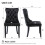(Black, Velvet) 6-Pack Velvet Dining Chairs, Black 4
