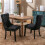 (Black, Velvet) 6-Pack Velvet Dining Chairs, Black 7