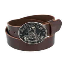 CTM Men's Bridle Belt with Don't Tread on Me Buckle (2 Buckle Set)