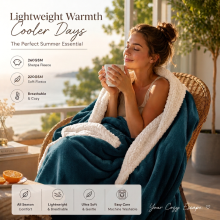 (Double (150x200cm), Teal) Supreme Bedding Reversible Sherpa Fleece Blanket 480GSM Ultra Soft Warm Plush Luxury Throw