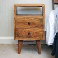 Classic Brown Wooden Bedside Table, 40*40*56cm