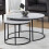 Bellini Round Nesting Coffee Table - White Marble 1