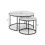 Bellini Round Nesting Coffee Table - White Marble 4