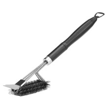 Grill Brush & Scraper BBQ Brush for Grill, 18" Stainless Steel Woven Wire Bristles Grill Cleaning Brush