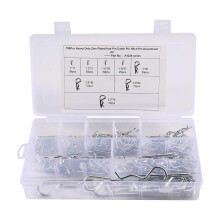 180 Pcs A1288 Split Galvanized R-Type Latch Bolt Cotter Pin Lockpin R Shape Cotter Pin