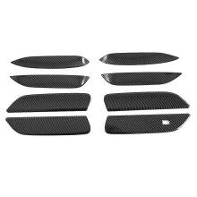Exterior Outer Door Handle and Bowl Protection Cover Trim Carbon Fiber Color for BYD