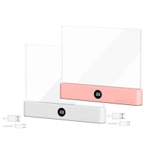 2PCS Book Light Rechargeable Clear LED Book Lights for Reading in Bed At Night with Timer Dimmable Panel Plate Book Lamp
