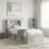 VidaXL vidaXL Headboard Cabinet with Storage Concrete Grey Engineered Wood 1